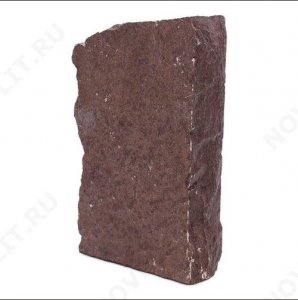 Угловой камень "Плитняк" (лемезит бордовый)