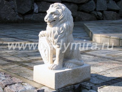 Каменная скульптура "Львы" из гранита