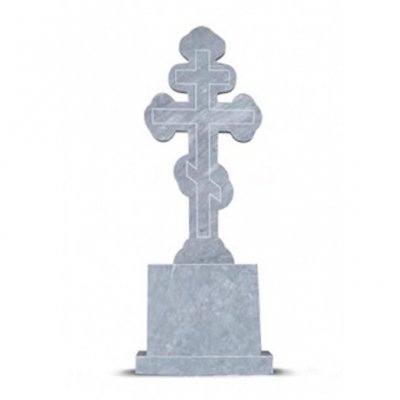 Мраморный памятник с крестом