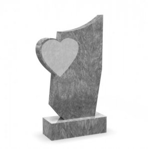 Памятник из мрамора резной, с сердцем