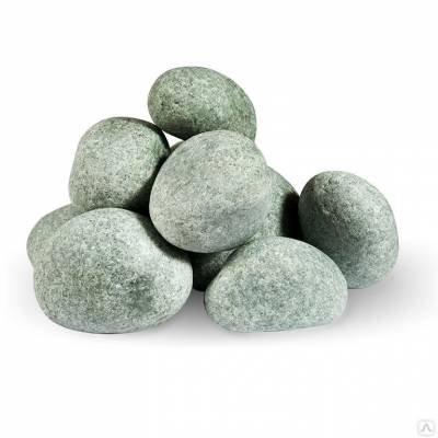 Камень для бани "Серпентинит" шлифованный (ведро 10 кг)