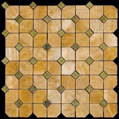 Мозаика смешанная, оникс + мрамор (305х305)