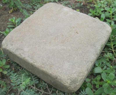 Плитка серо-зеленая галтованная (толщина 2 — 5 см)